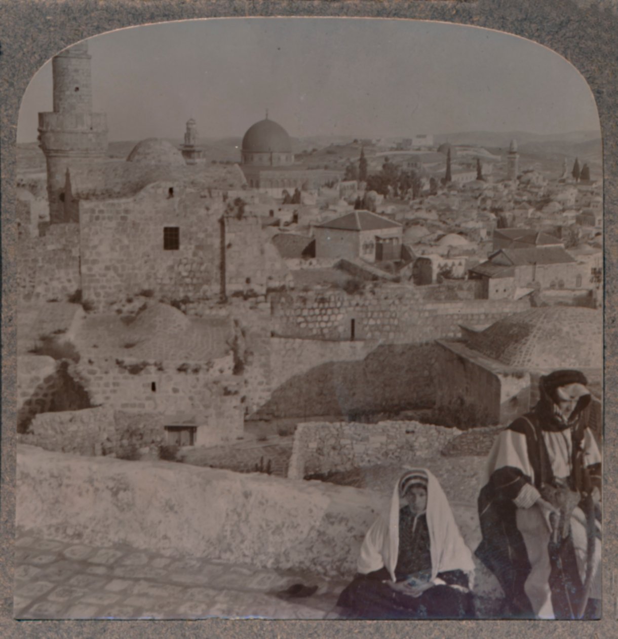 Jerusalem fra skolen over moskeen, viser Tower of Antonio, c1900 af Unbekannt