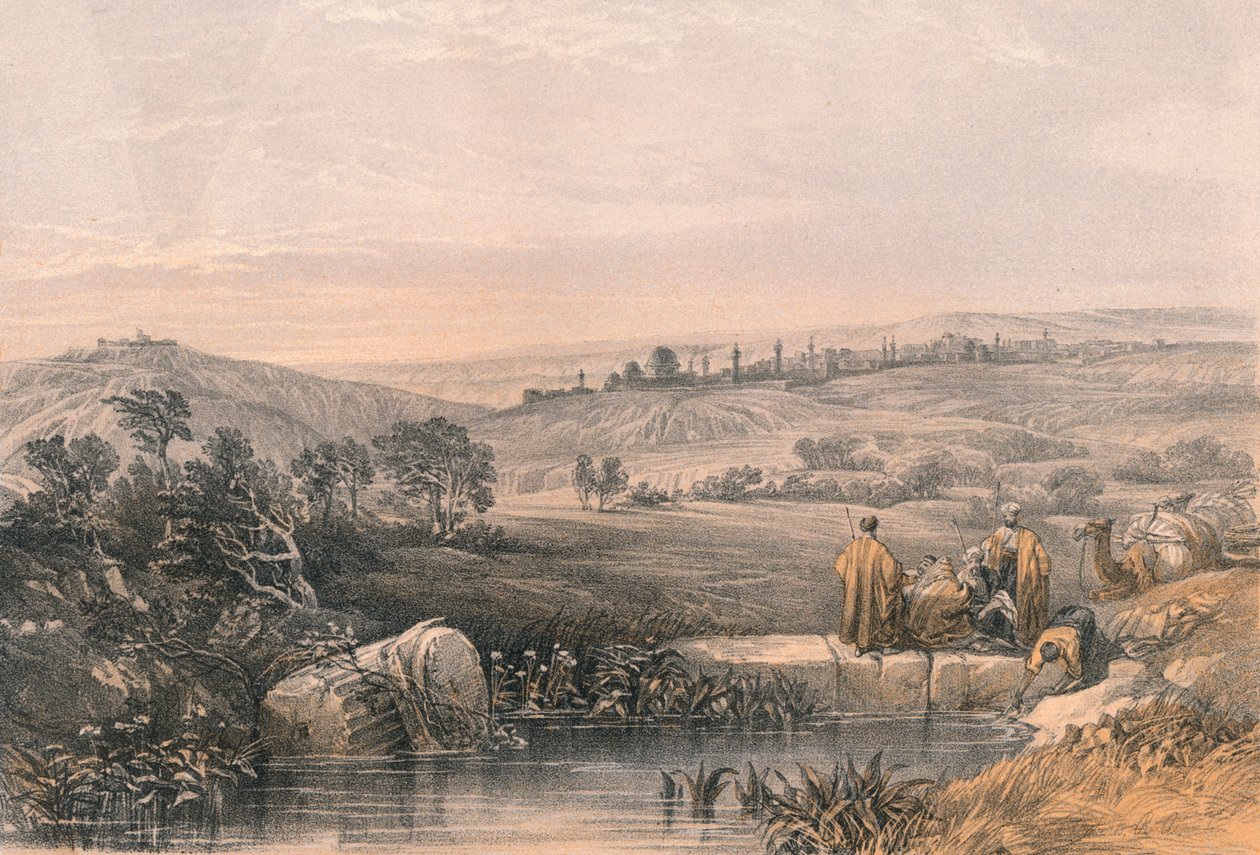 Jerusalem fra nord, 1855. af Unbekannt