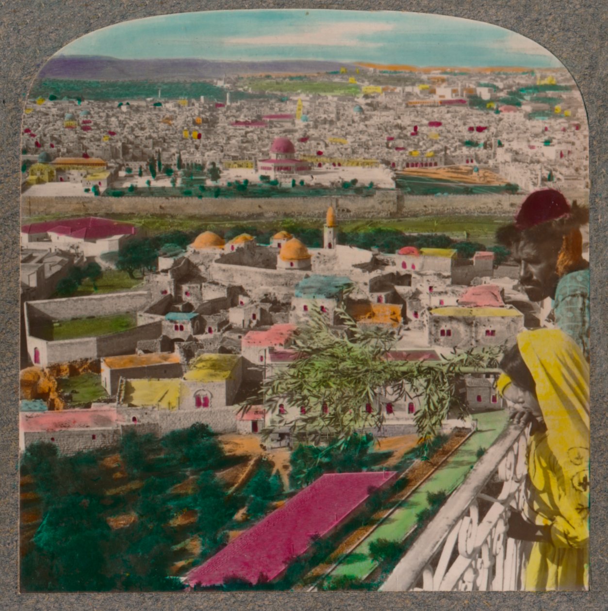 Jerusalem fra den russiske kirke på Oliebjerget, ca. 1900 af Unbekannt