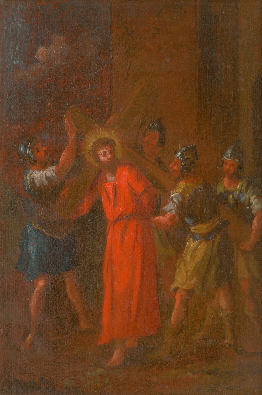 Jesus bærer sit kors. Undersøgelse for stationerne på korset II. af Unbekannt