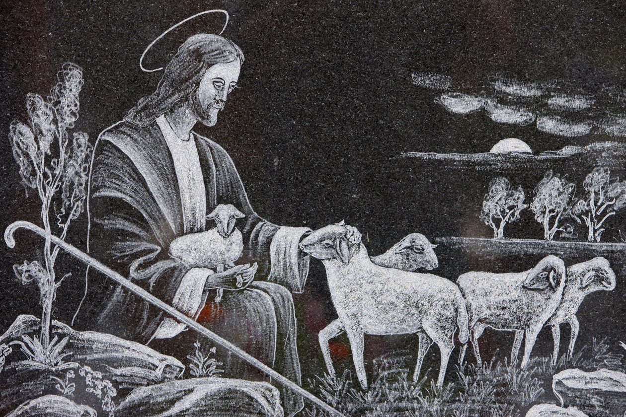 Jesus den gode hyrde, Saint-Nicolas de Veroce, Frankrig af Unbekannt