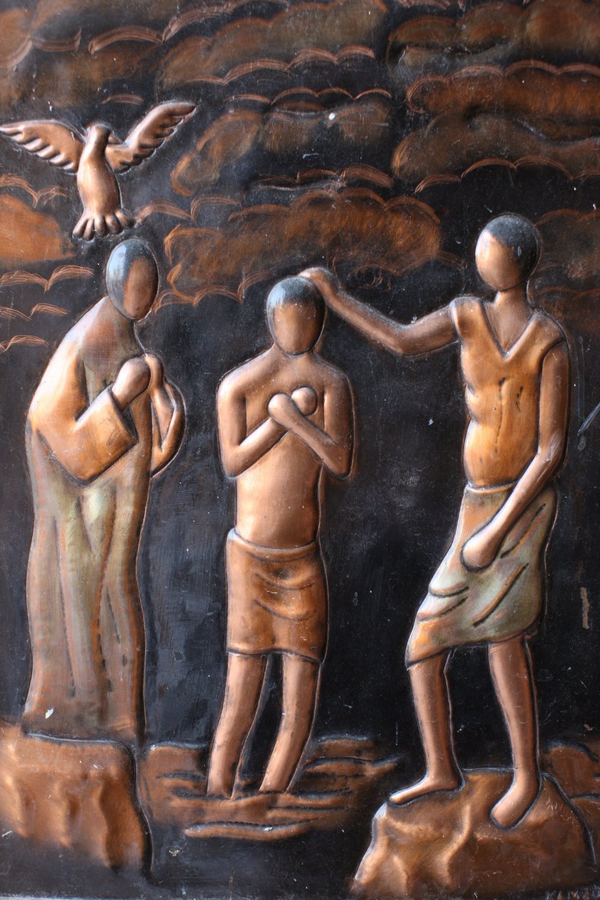 Jesu dåbsstatue Brazzaville Congo af Unbekannt