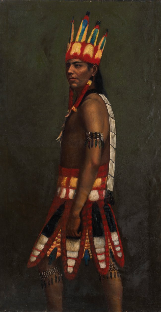 Jivaro Indian, ca. 1890-1892. af Unbekannt