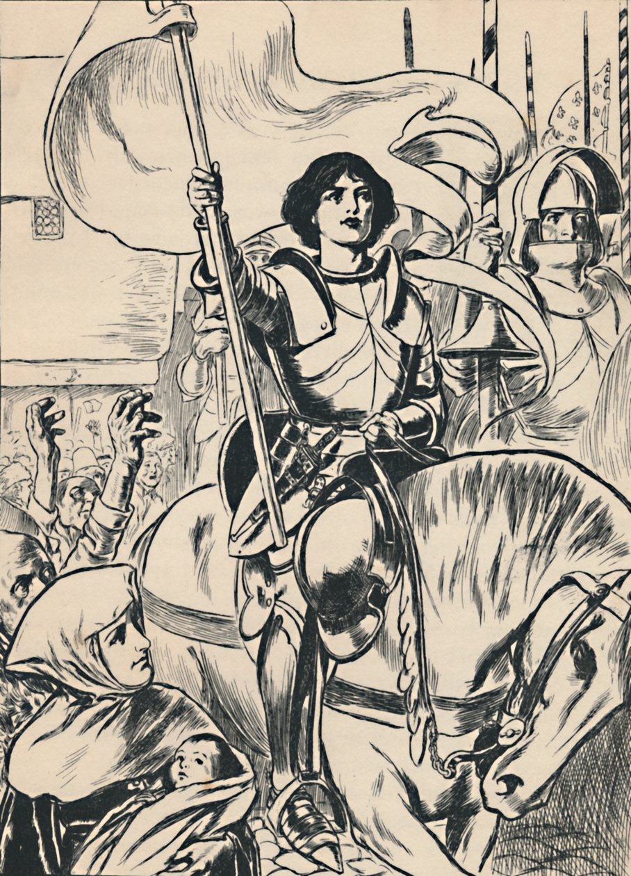 Joan i spidsen for hæren, c1907 af Unbekannt