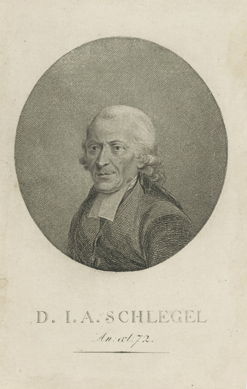 Johann Adolf Schlegel 1721-1793, ca. 1800 af Unbekannt