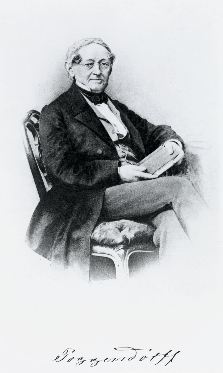 Johann Christian Poggendorf, tysk fysiker, midten af det 19. århundrede af Unbekannt