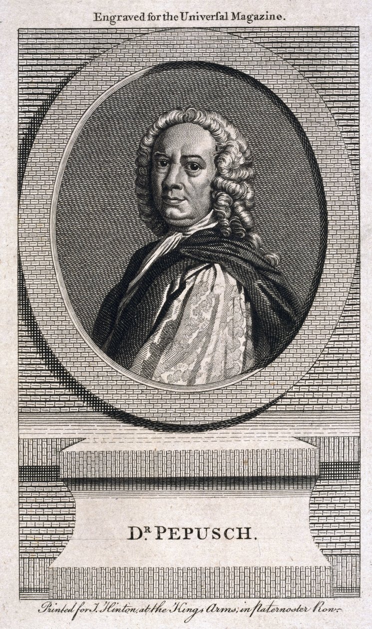 Johann Christoph Pepusch, tysk komponist og musikteoretiker, c 1725 af Unbekannt