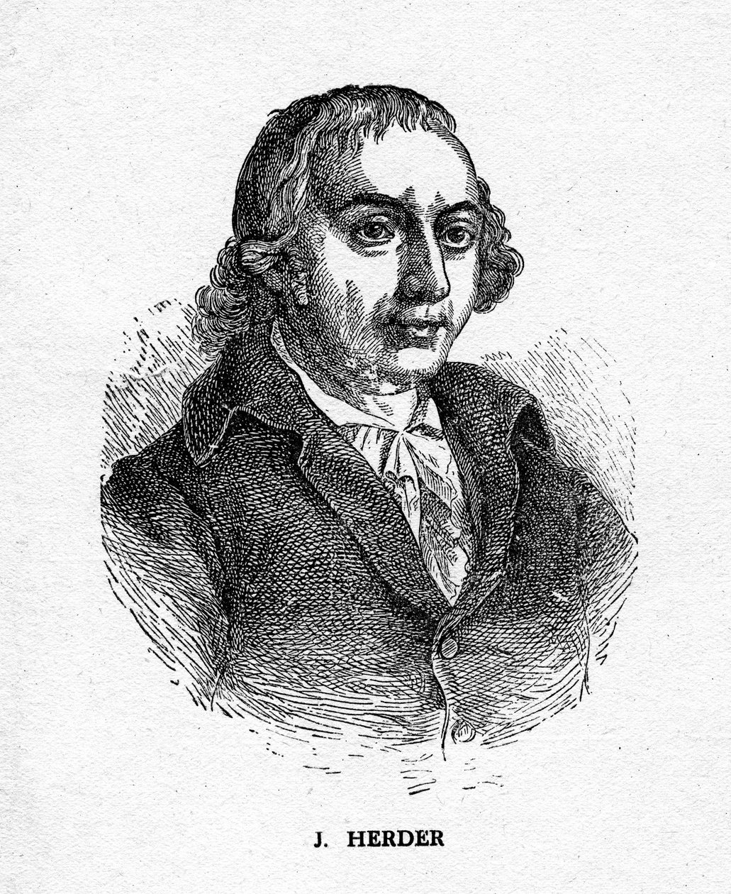 Johann Gottfried von Herder, tysk digter, kritiker, teolog og filosof, 1800-tallet af Unbekannt