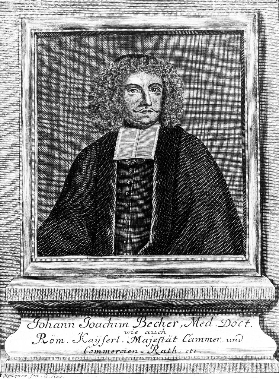 Johann Joachim Becher, tysk læge og kemiker, ca. 1670