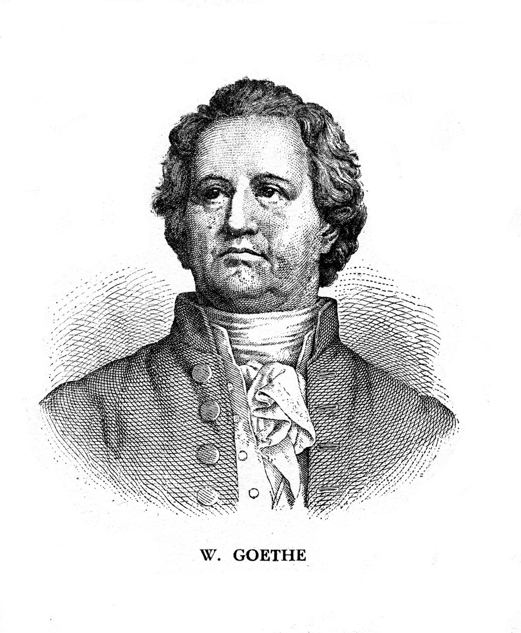 Johann Wolfgang von Goethe, tysk digter, dramatiker og videnskabsmand, 1800-tallet af Unbekannt