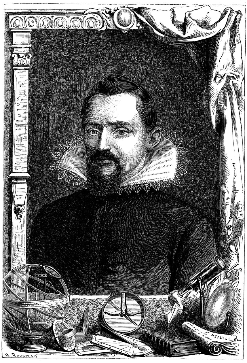 Johannes Kepler, tysk astronom, c1600, c1870 af Unbekannt