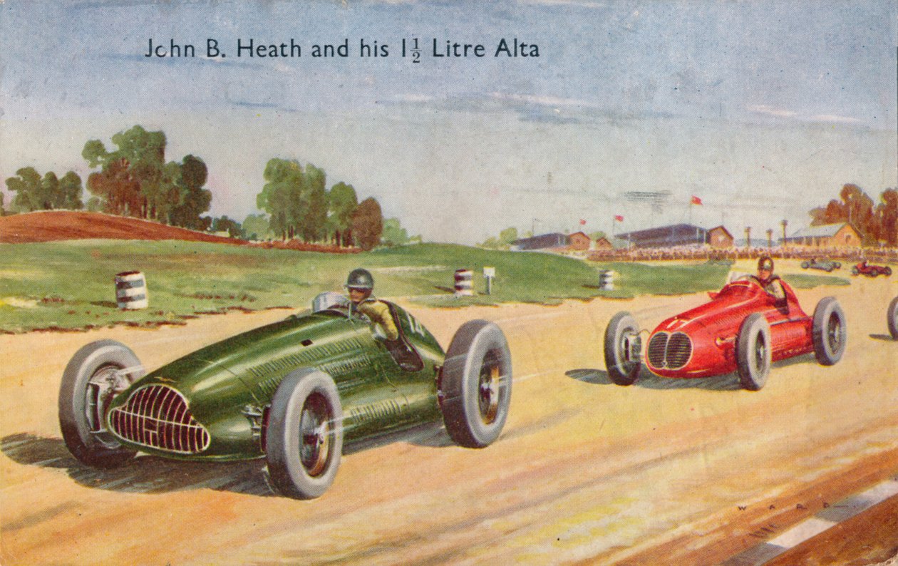 John B. Heath og hans 1 12 liters Alta, c1953 af Unbekannt