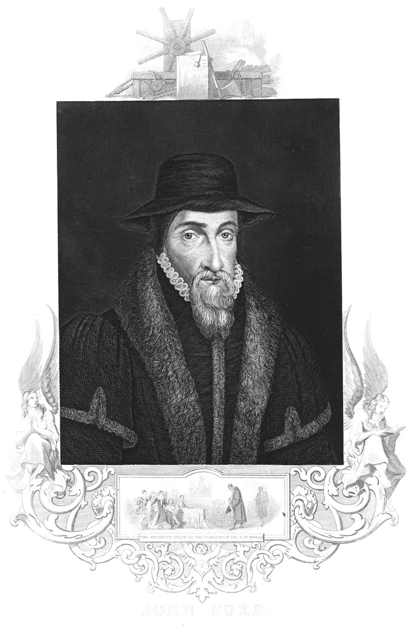 John Foxe, engelsk martyrolog fra det 16. århundrede, c1880 af Unbekannt