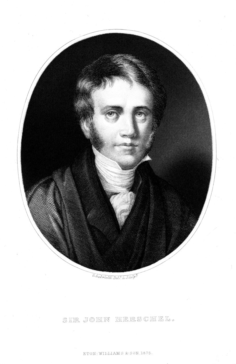 John Frederick Herschel 1792-1871, engelsk astronom og videnskabsmand, som ung mand af Unbekannt