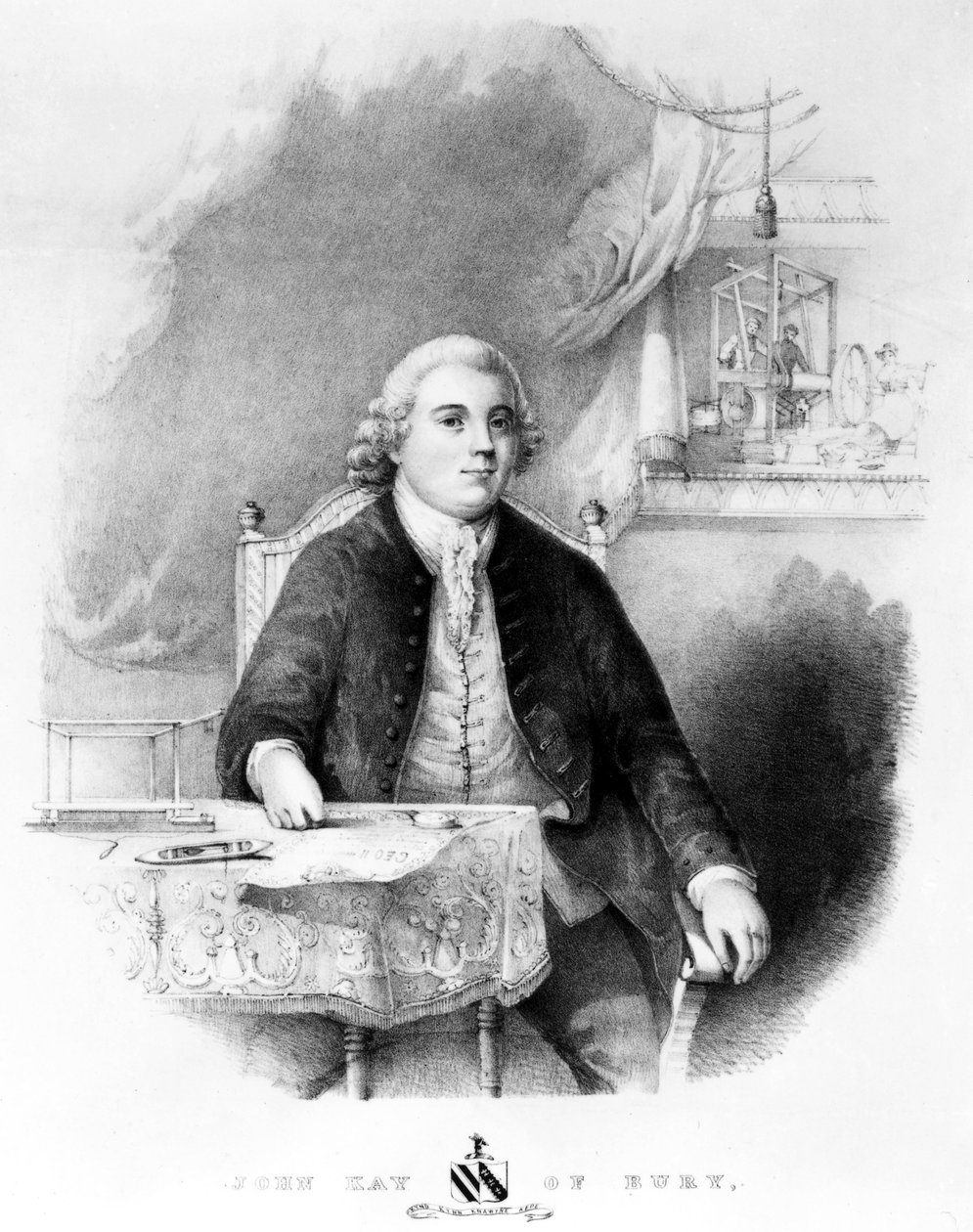 John Kay, engelsk opfinder, c 1755 af Unbekannt