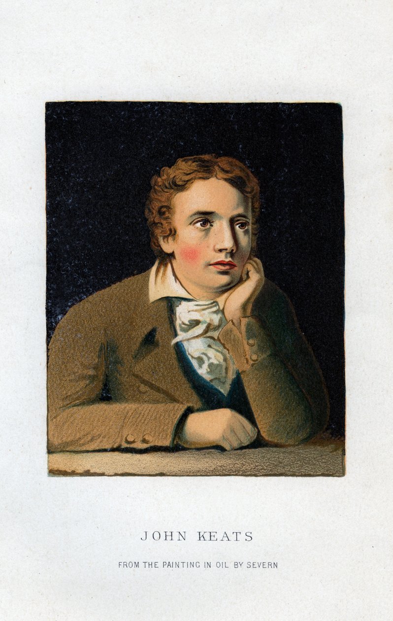 John Keats, engelsk digter, 1800-tallet af Unbekannt