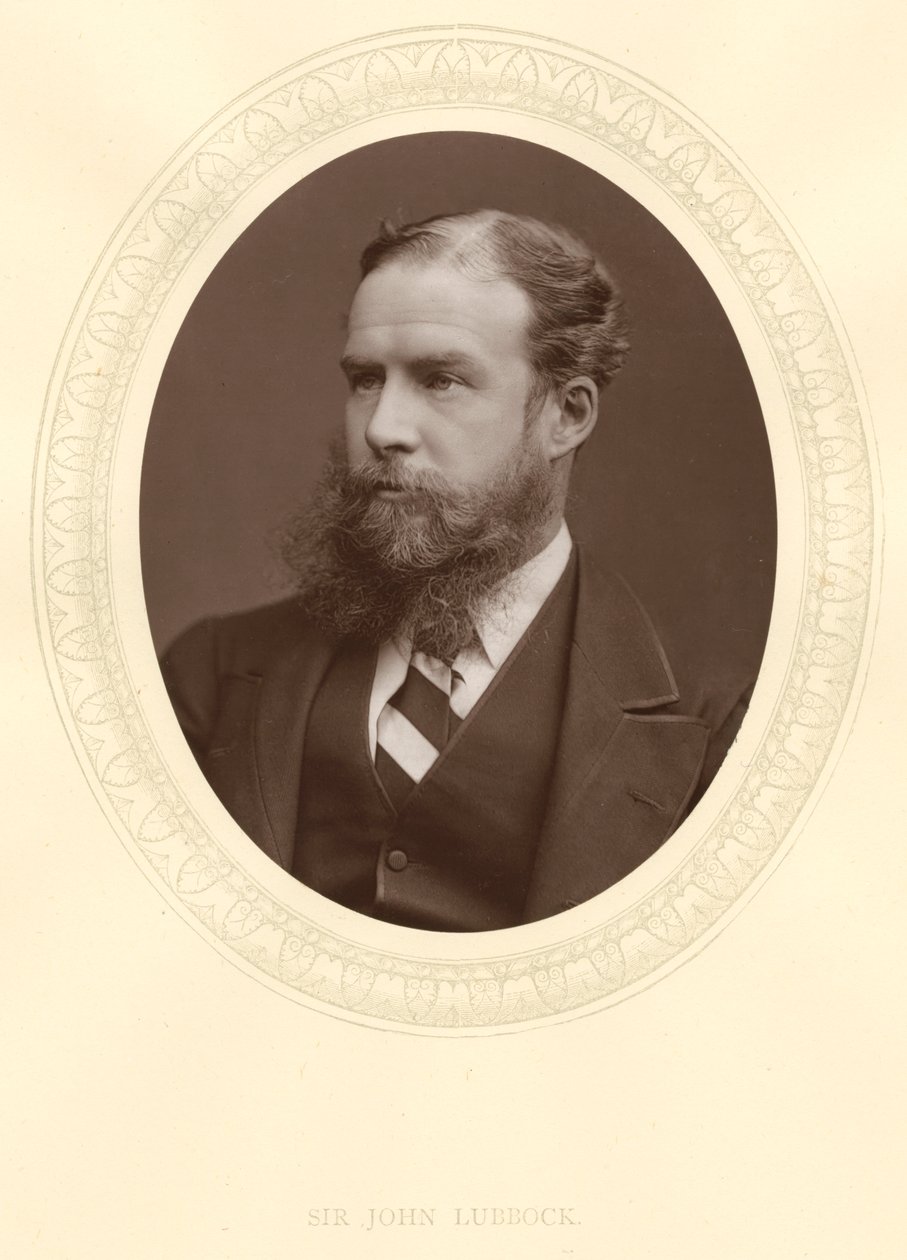John Lubbock, første baron Avebury, engelsk bankmand, arkæolog, naturforsker og politiker, c1880 af Unbekannt