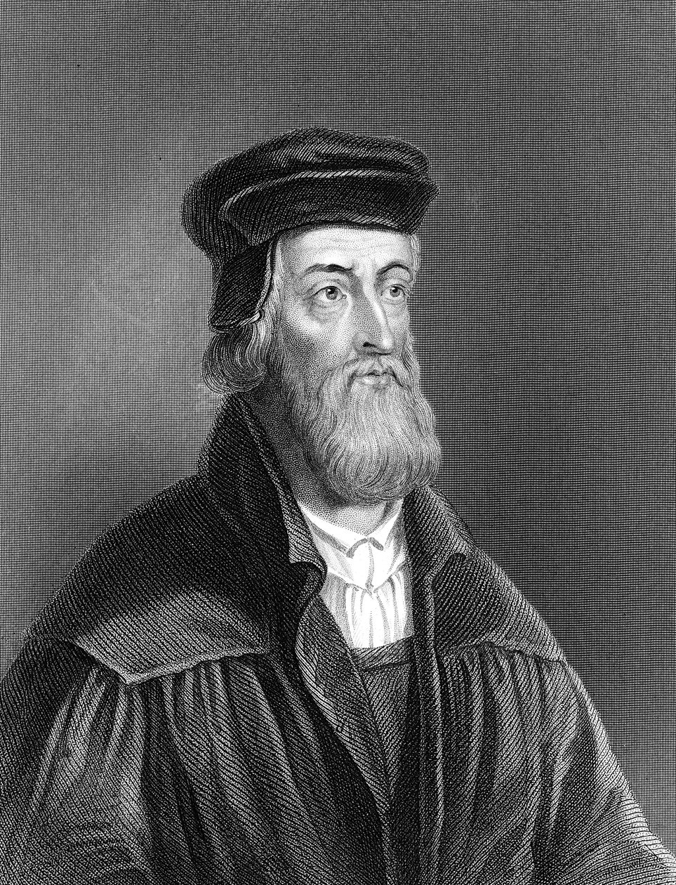 John Wycliffe, engelsk religiøs reformator fra det 14. århundrede, 1882 af Unbekannt