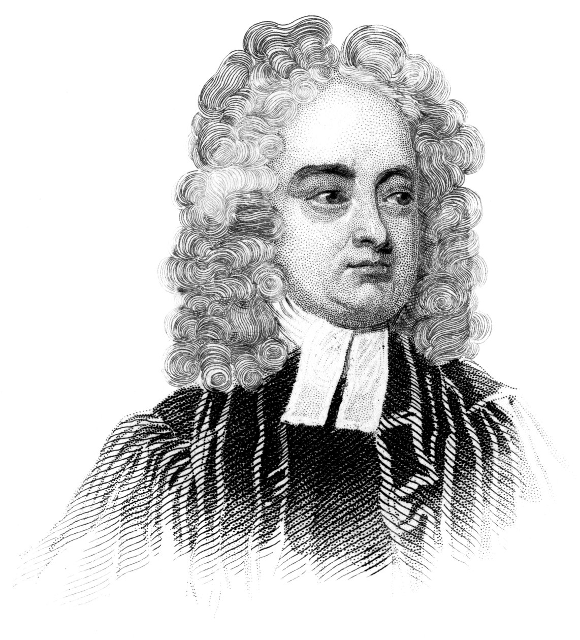 Jonathan Swift, anglo-irsk præst, satiriker, essayist, politisk pamfletforfatter og digter, c1850 af Unbekannt