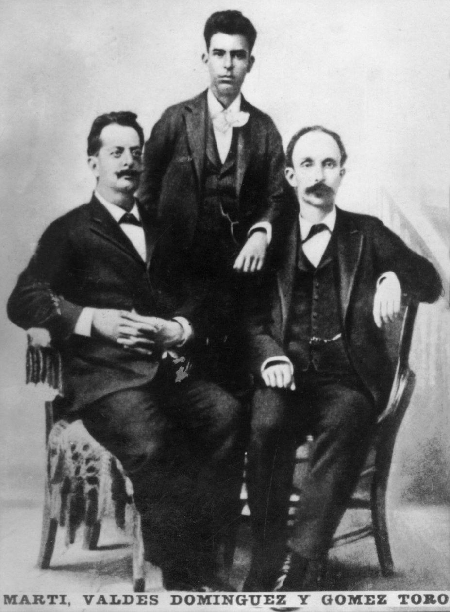 Jose Marti, Fermin Valdes Dominguez og Gomez Toro, Key West, Florida, USA, 1894 c1910 af Unbekannt