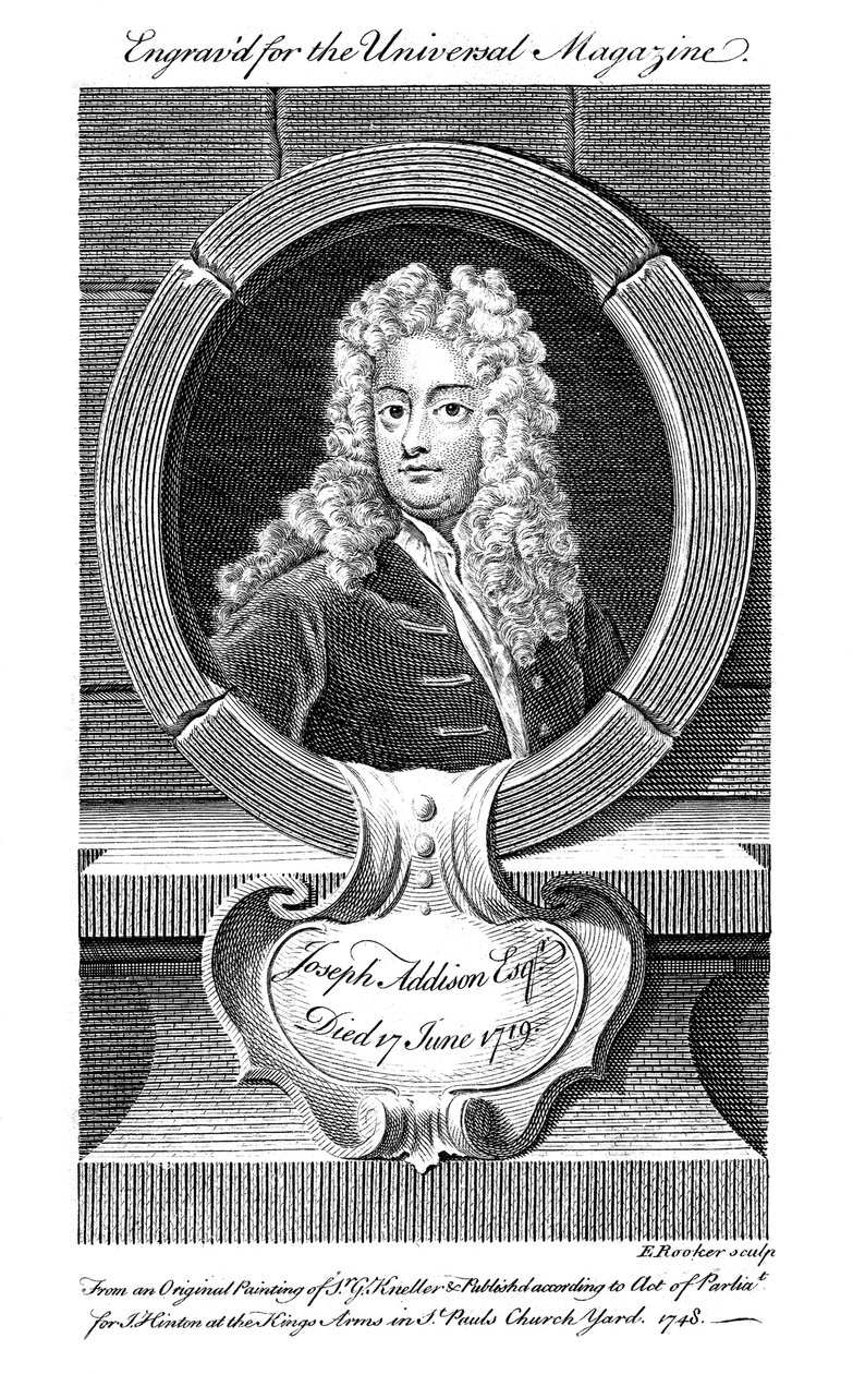 Joseph Addison, engelsk politiker og forfatter, 1800-tallet af Unbekannt