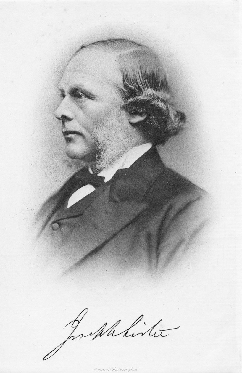 Joseph Lister, engelsk kirurg og pioner inden for antiseptisk kirurgi, c1877 af Unbekannt