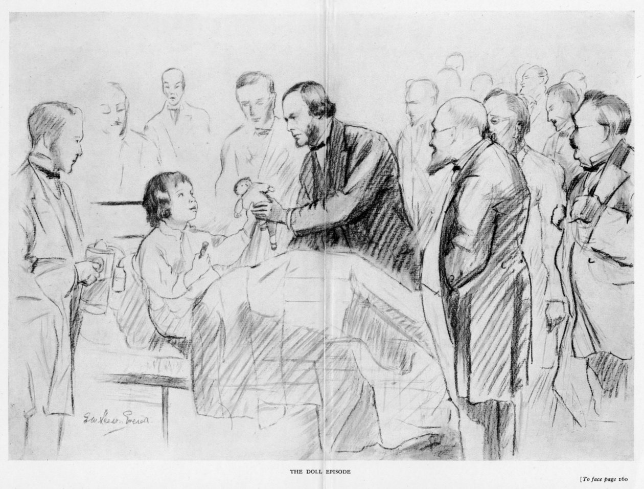 Joseph Lister, engelsk kirurg, på sin afdelingsrunde i Glasgow Royal Infirmary, c1867 1927 af Unbekannt