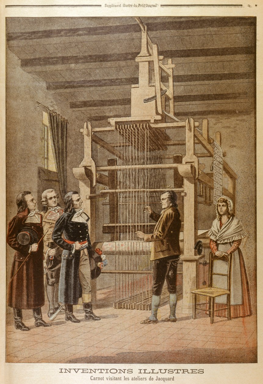Joseph Marie Jacquard, der viser sin væv til Lazare Carnot, Lyon, Frankrig, 1801 1901 af Unbekannt