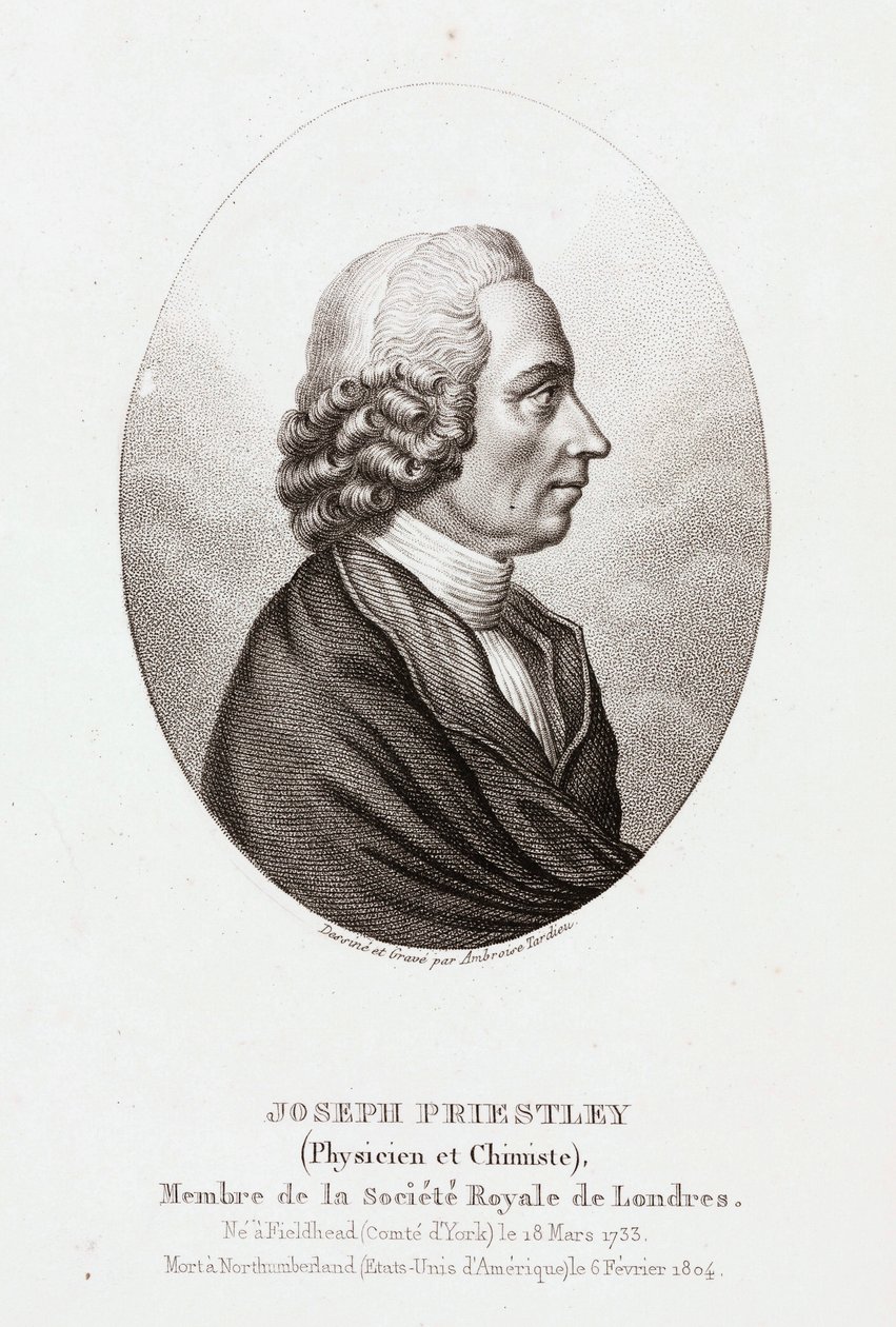 Joseph Priestley, engelsk-amerikansk teolog og kemiker, c 1780 af Unbekannt