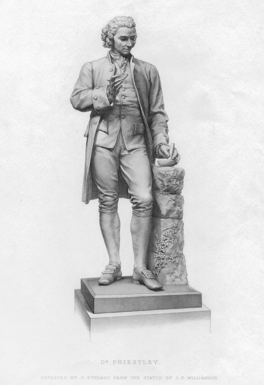 Joseph Priestley, engelsk kemiker og presbyteriansk minister, 1800-tallet af Unbekannt