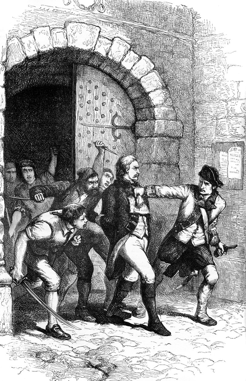 Joshua Huddy blev ført fra fængslet for at blive hængt, 1782 c1880 af Unbekannt