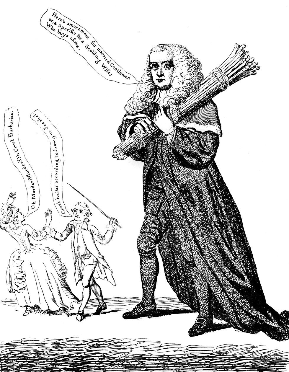 Dommer tommelfinger eller pinde af en lovlig størrelse for familiedisciplin, 1782 af Unbekannt