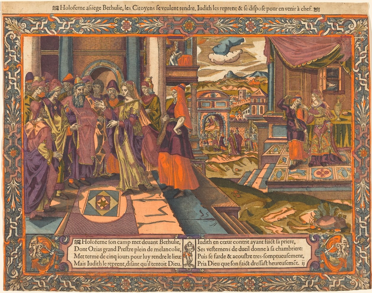 Judith går til lejren Holofernes, ca. 1575. af Unbekannt