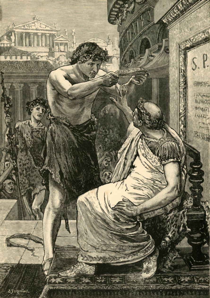 Julius Cæsar nægter at få kronen tilbudt af Antony, 1890. af Unbekannt