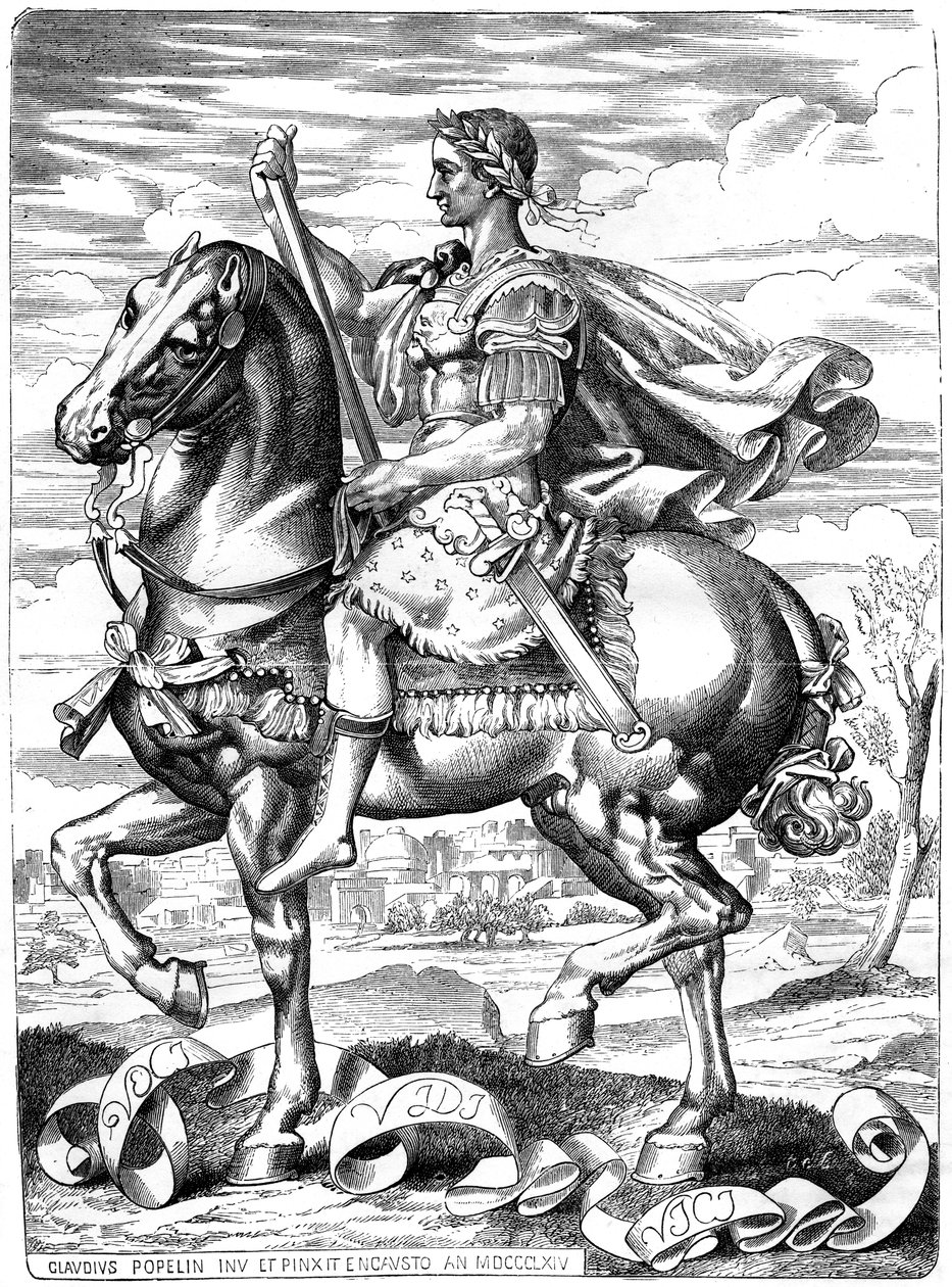Julius Cæsar, romersk general og statsmand, 1. århundrede f.Kr. 1882-1884 af Unbekannt