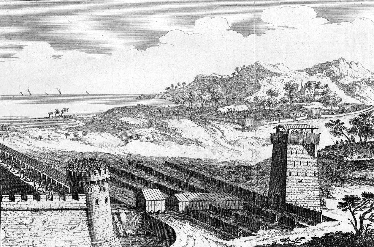 Julius Caesars belejring af Marseille, 49 f.Kr. 1700-tallet af Unbekannt