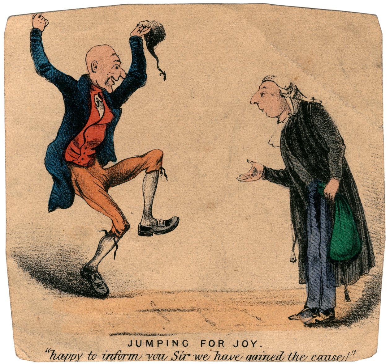 Jumping for Joy - glad for at kunne informere dig Sir, vi har vundet sagen! af Unbekannt