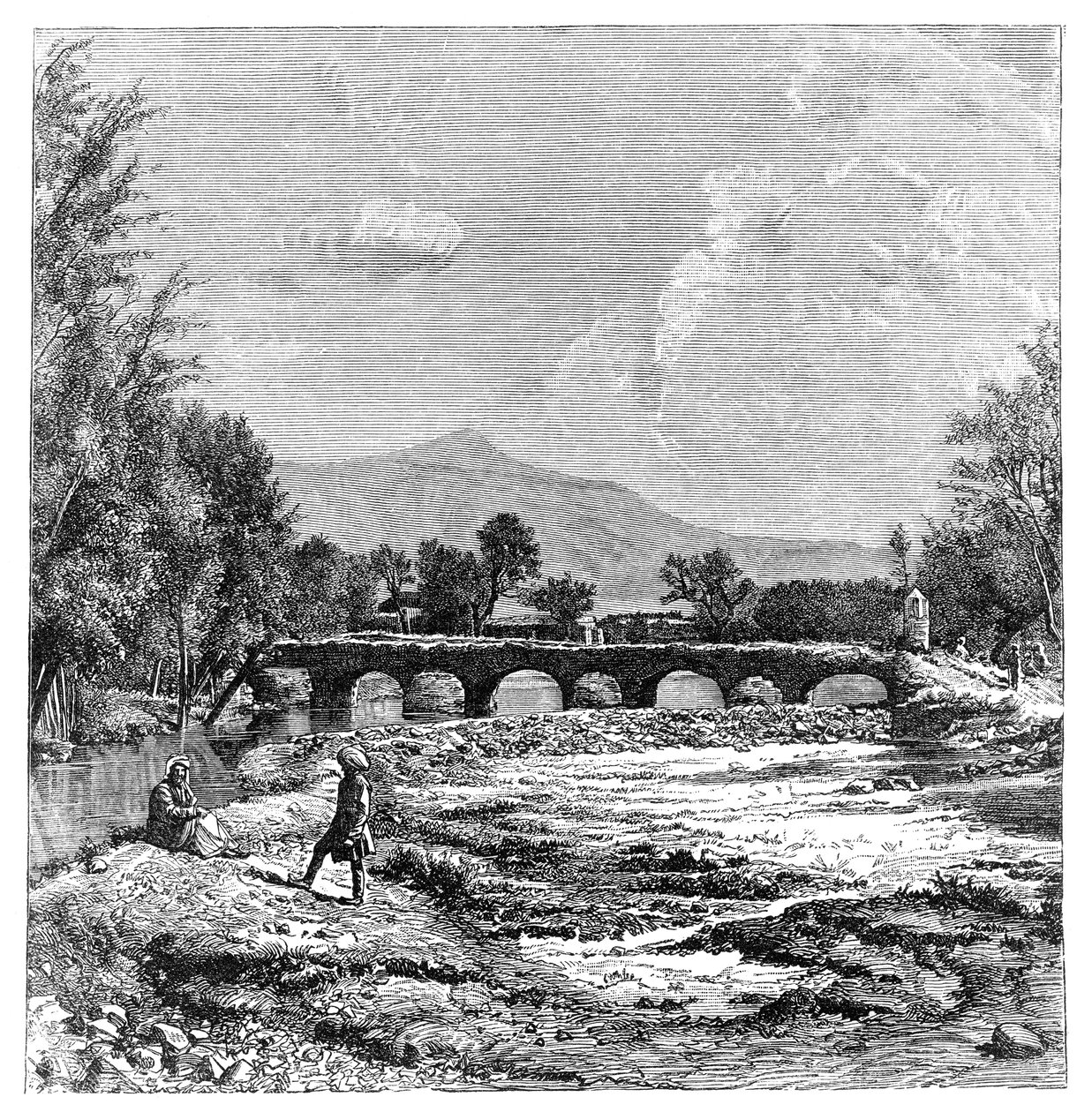 Kabul-floden, Afghanistan, 1895 af Unbekannt