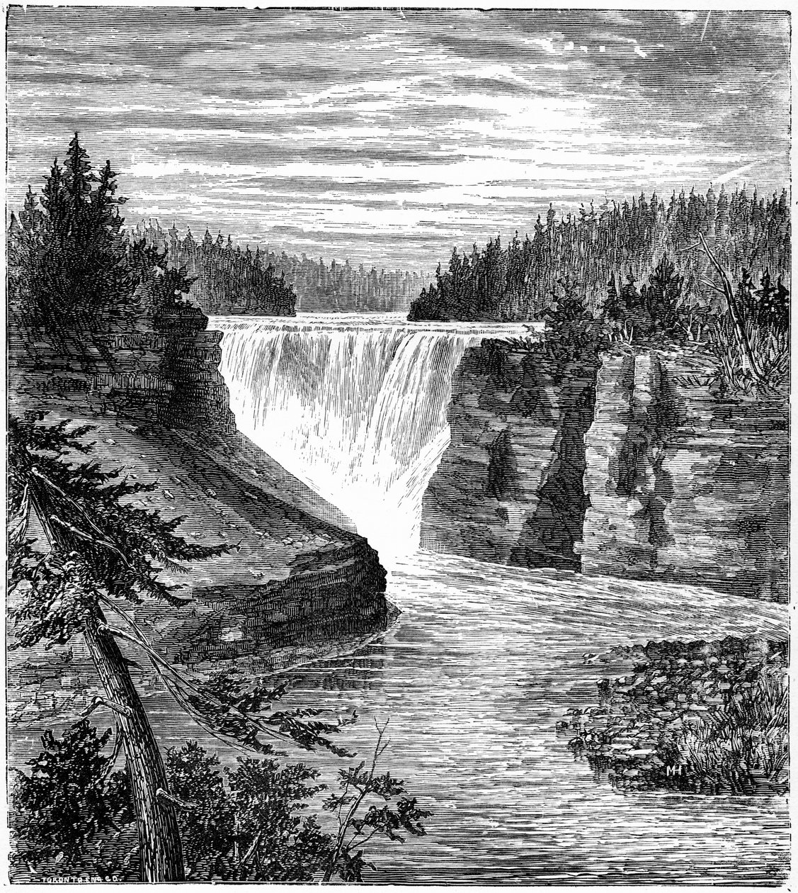 Kakabeka Falls, Ontario, Canada, 1877 af Unbekannt