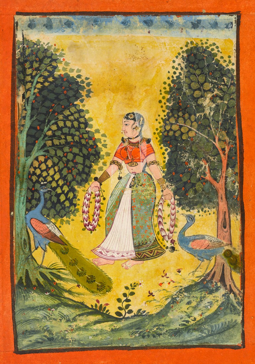 Kakubha Ragini, folio fra en Ragamala, ca. 1630. af Unbekannt