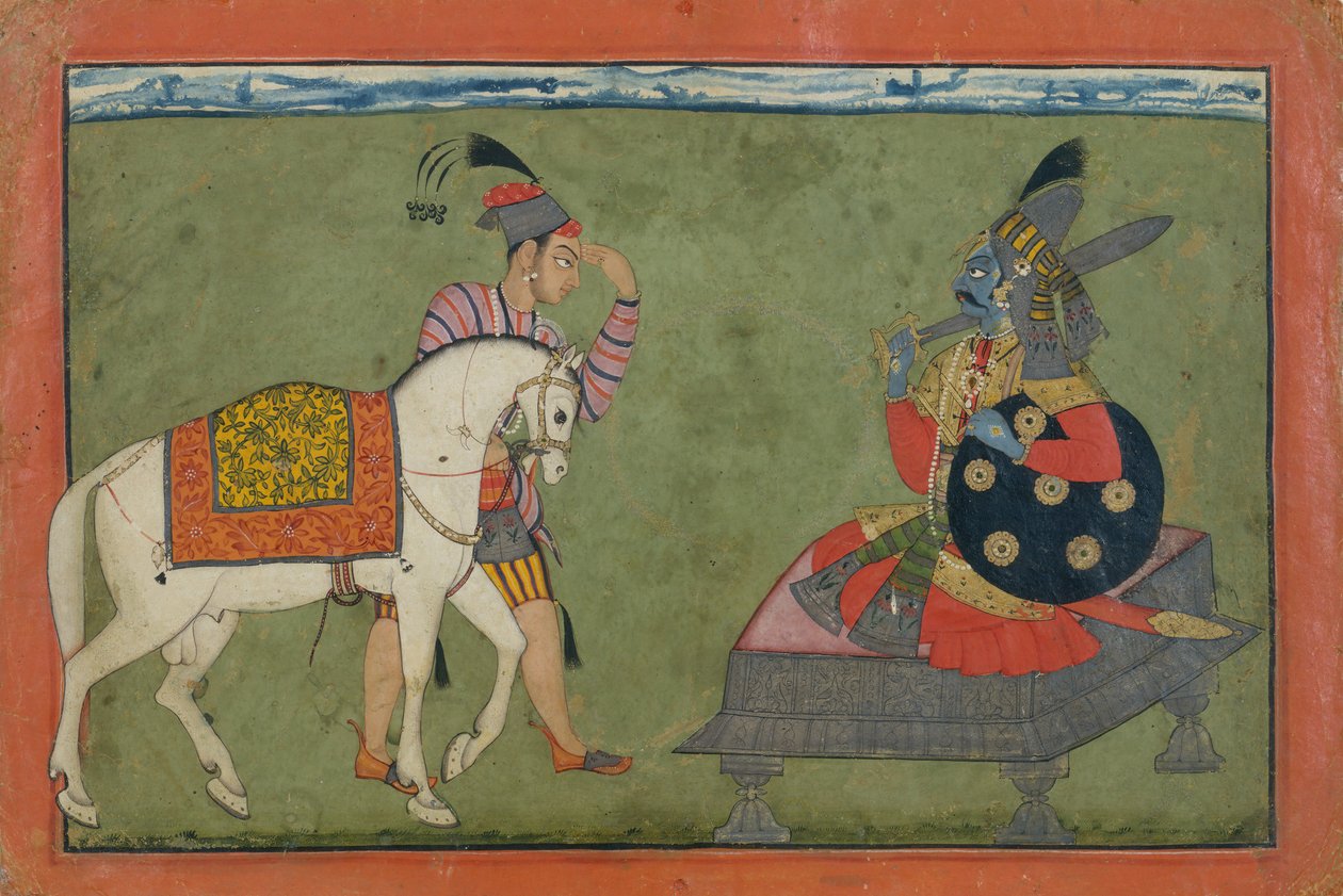Kalki Avatar, Vishnus fremtidige inkarnation, ca. 1700-1710. af Unbekannt