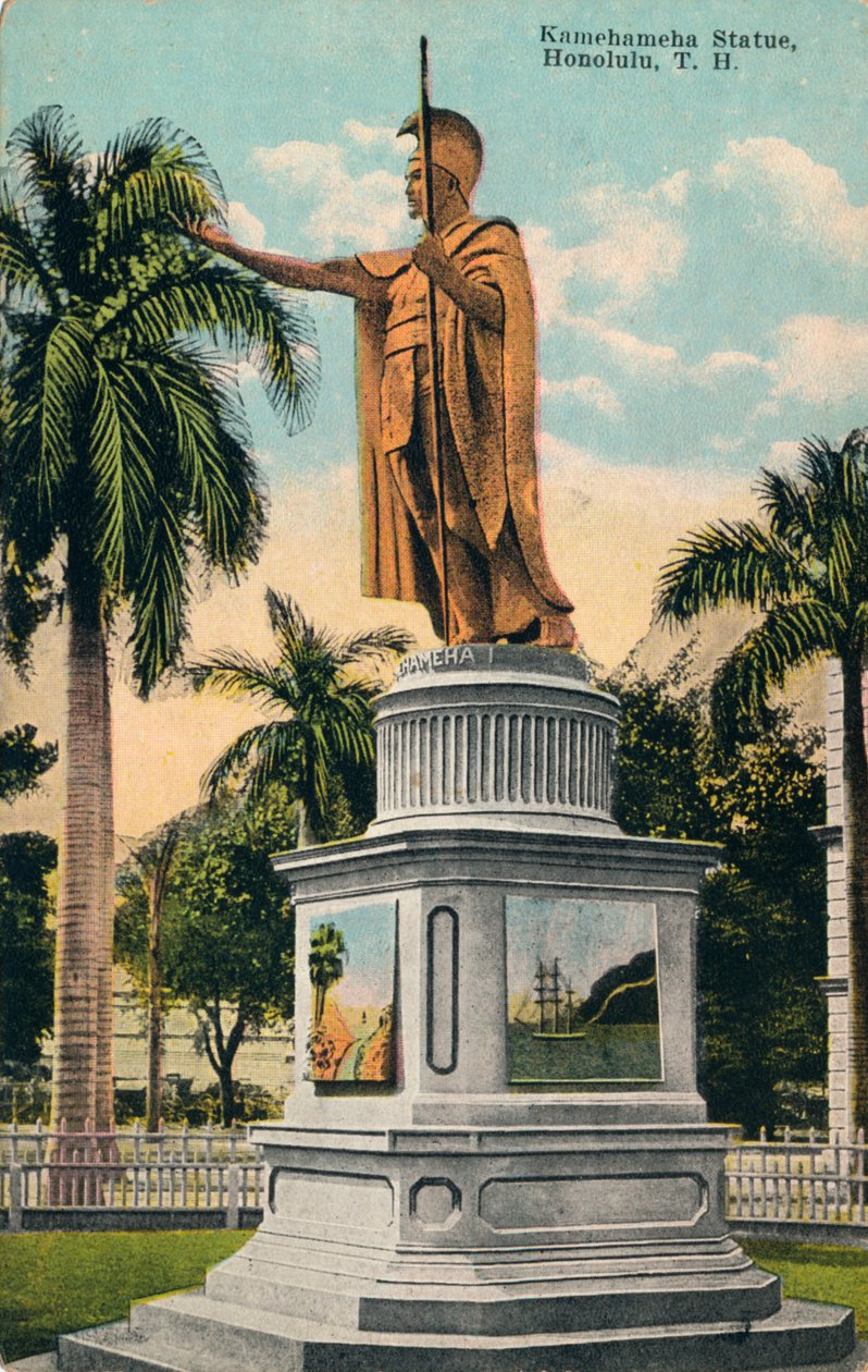 Kamehameha-statuen, Honolulu, Hawaii, c1920 af Unbekannt