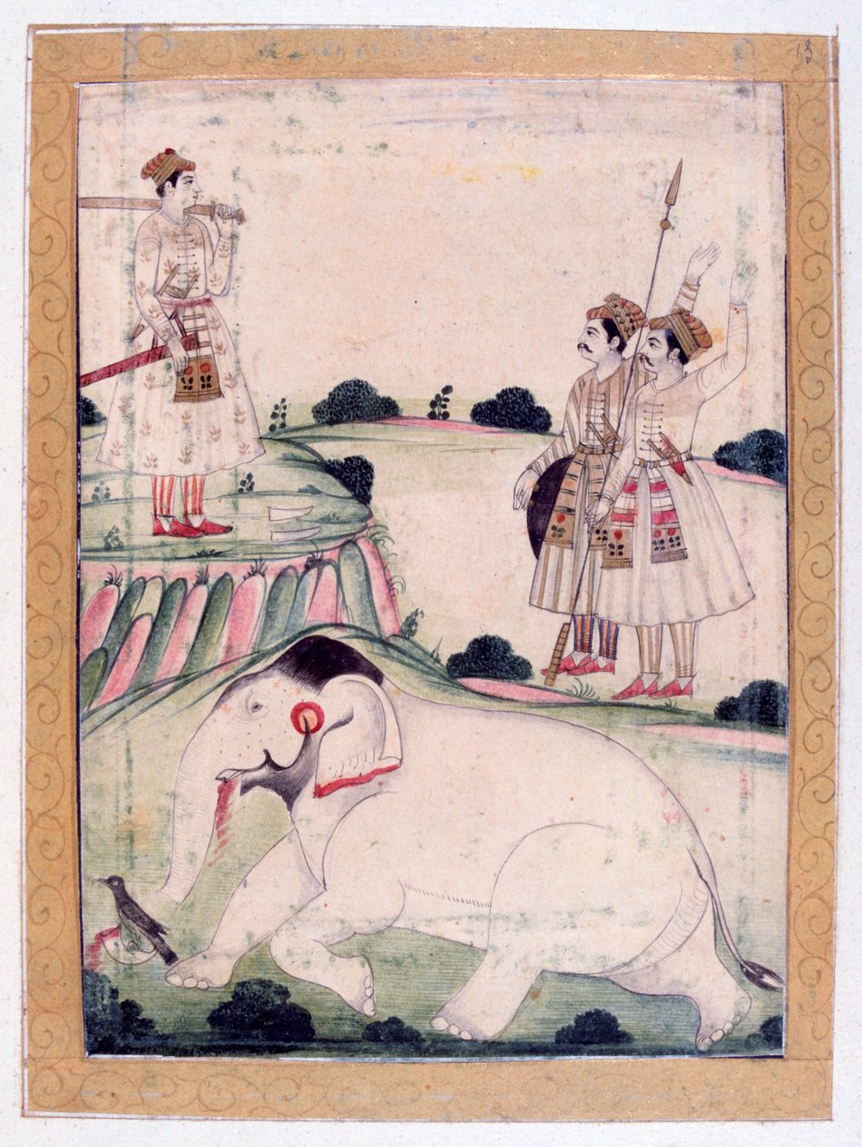 Kanada Ragini, Ragamala Album, School of Rajasthan, 1800-tallet af Unbekannt