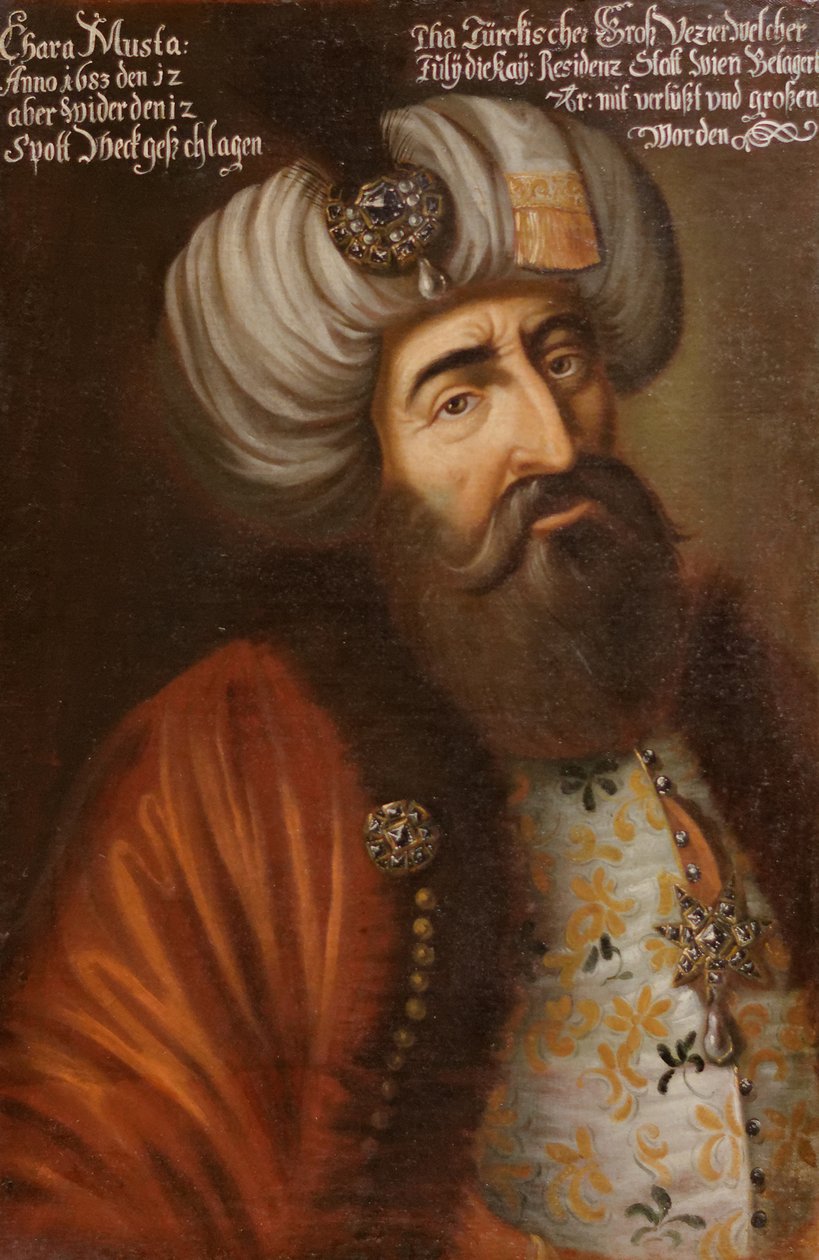 Kara Mustafa Pasha, osmannisk storvesir, ca 1683 af Unbekannt