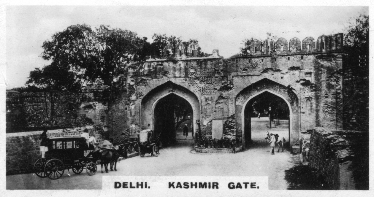 Kashmir Gate, Delhi, Indien, c1925 af Unbekannt