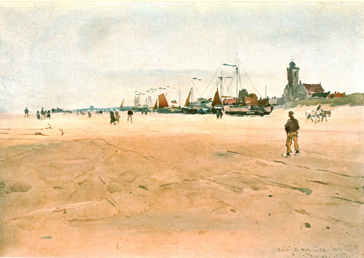 Katwijk aan Zee i 1889, c1900. af Unbekannt