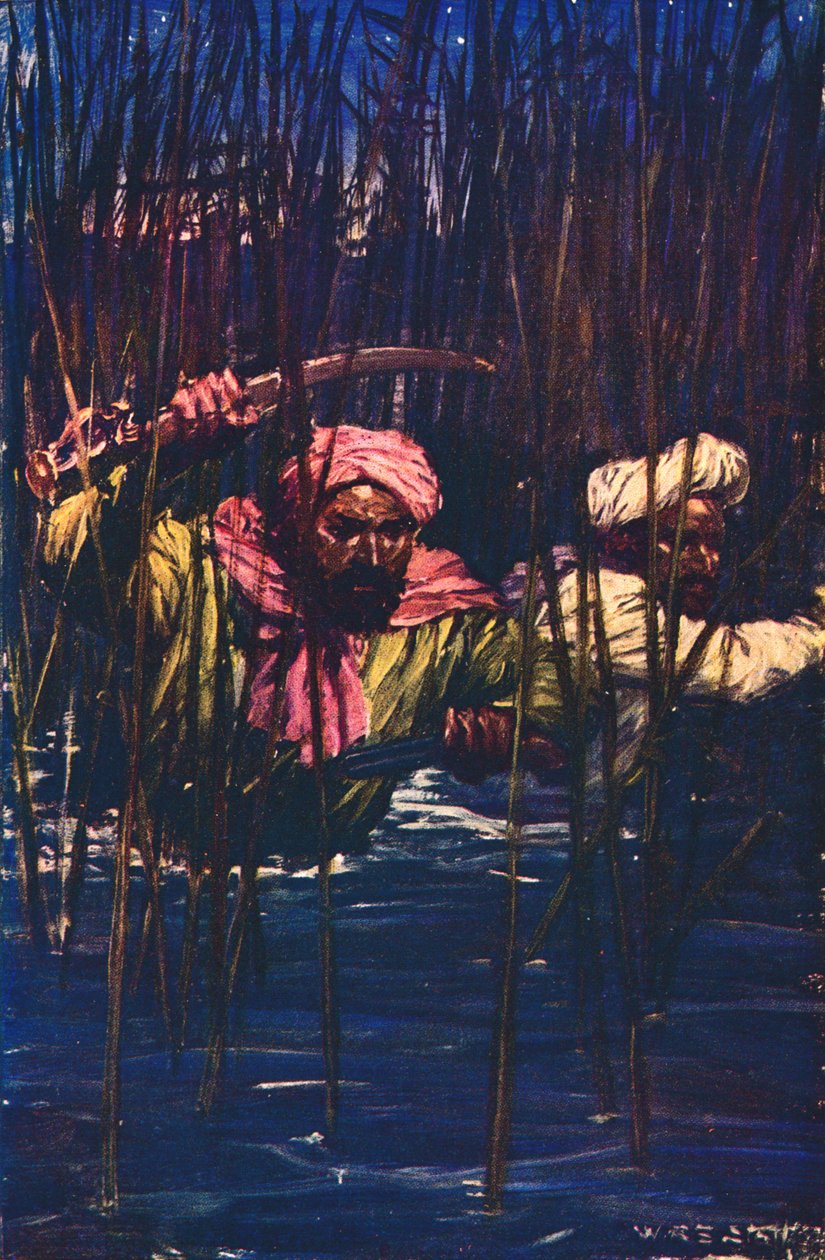 Kavanagh og Kunuji i sumpen, 1857 c1912 af Unbekannt
