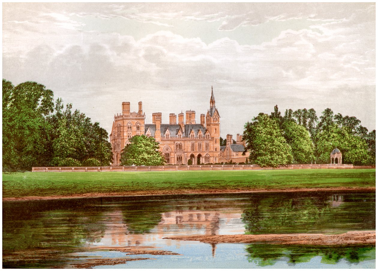 Kelham Hall, Nottinghamshire, hjemsted for familien Manners-Sutton, c1880 af Unbekannt