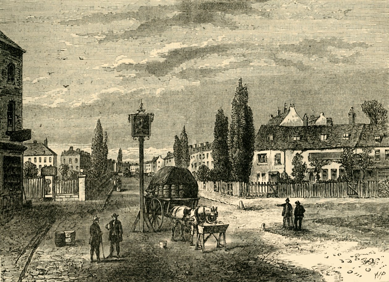 Kennington, fra det grønne, 1780, c1878. af Unbekannt