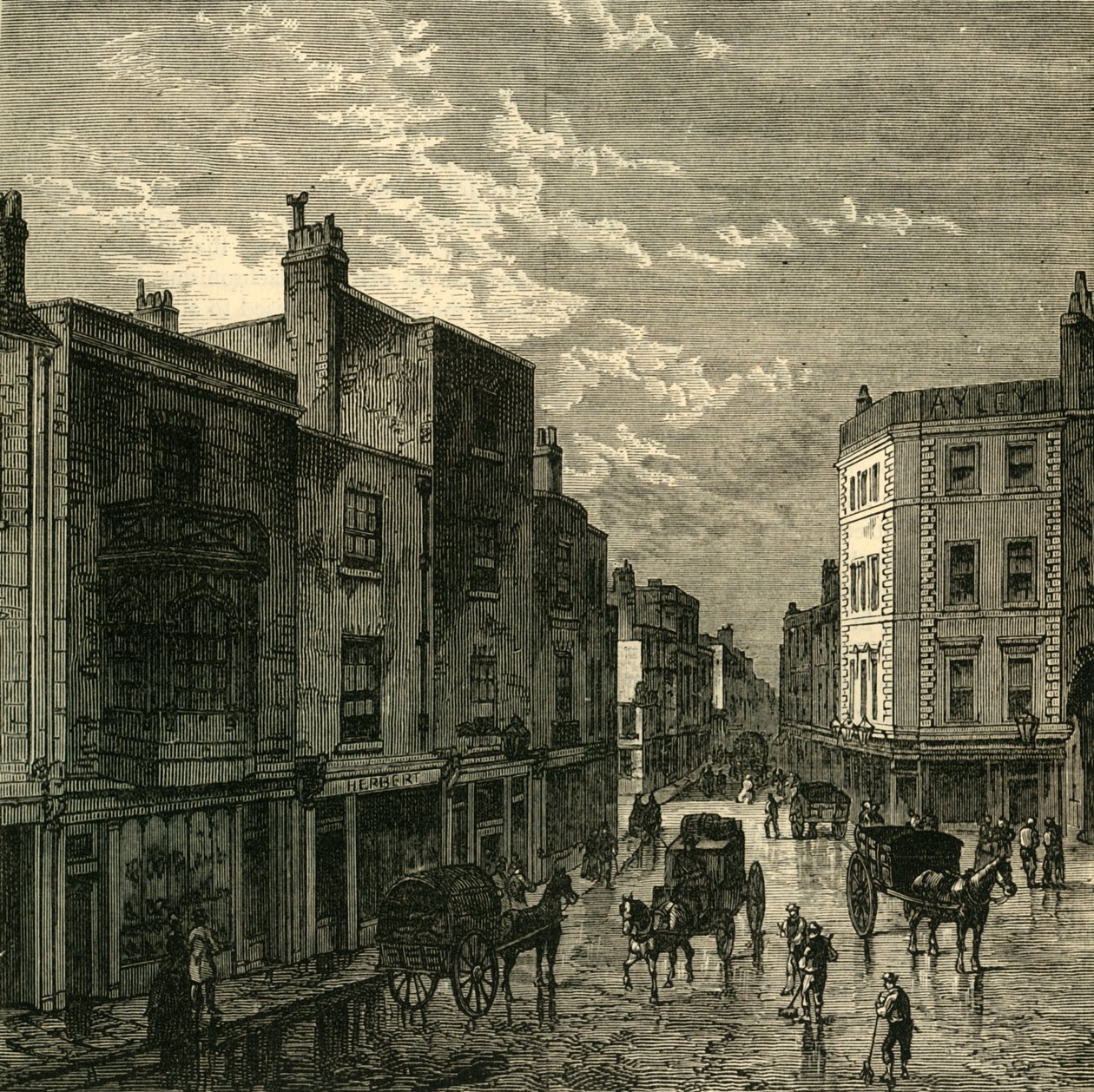 Kensington High Street, i 1860, c1876. af Unbekannt